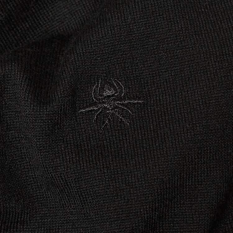 Pre Owned Dior Black Wool Knit Full Sleeves T-Shirt L