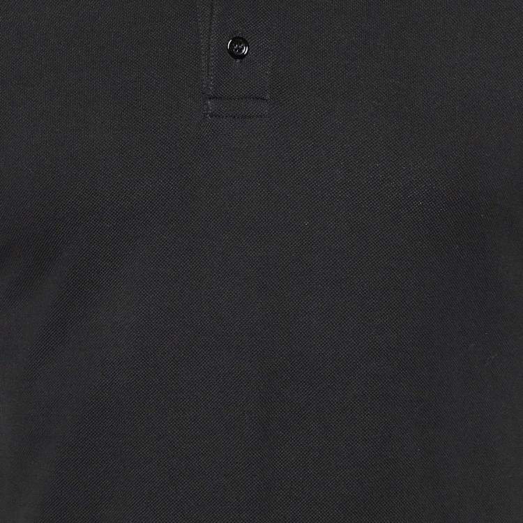 Pre Owned Dior Black Cotton Knit Polo T-shirt XS