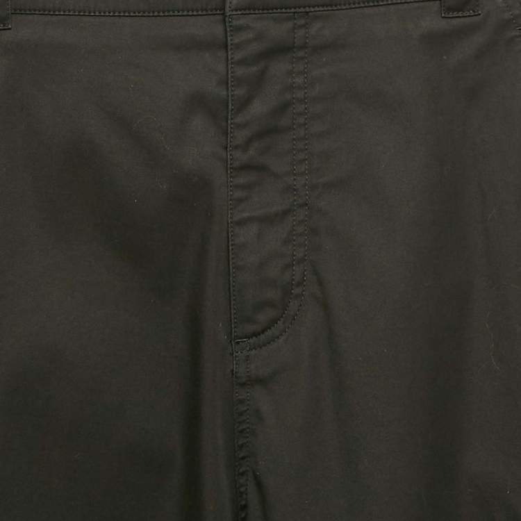 Pre Owned Dior Black Gabardine Cotton Cargo Pants XS