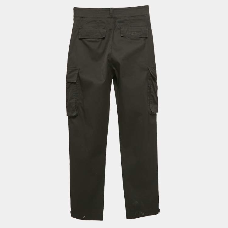 Pre Owned Dior Black Gabardine Cotton Cargo Pants XS