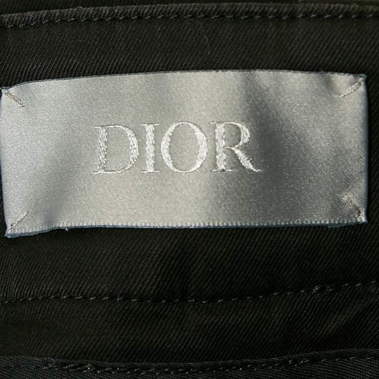 Pre Owned Dior Black Gabardine Cotton Cargo Pants XS