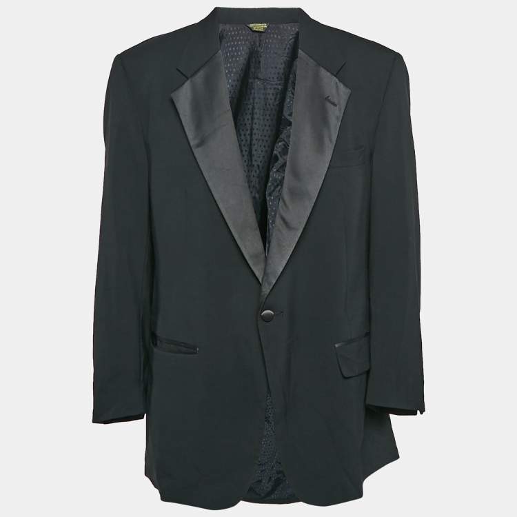 Pre Owned Christian Dior Monsieur Black Wool Tailored Blazer L