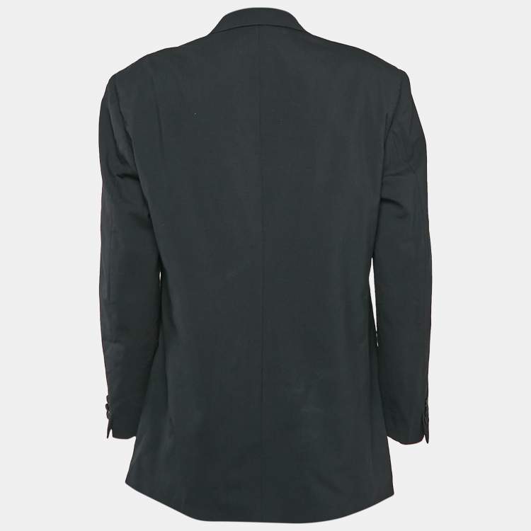 Pre Owned Christian Dior Monsieur Black Wool Tailored Blazer L