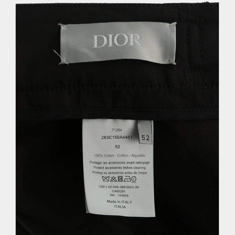 Pre Owned Dior Black Cotton Bermuda Shorts XL