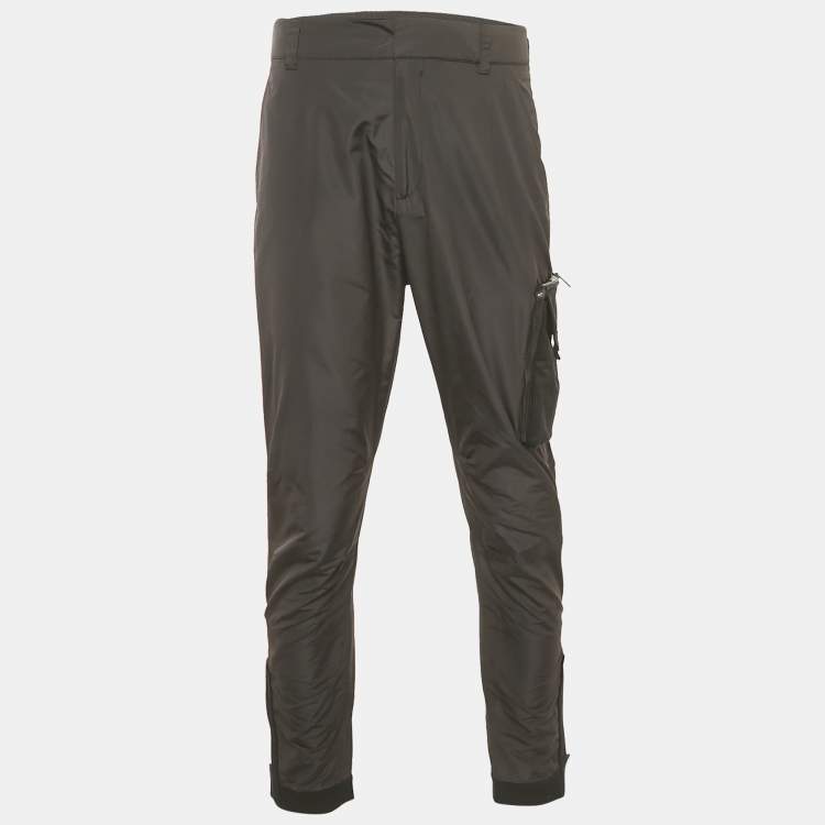 Pre Owned Dior Homme Black Synthetic Cargo Pants M