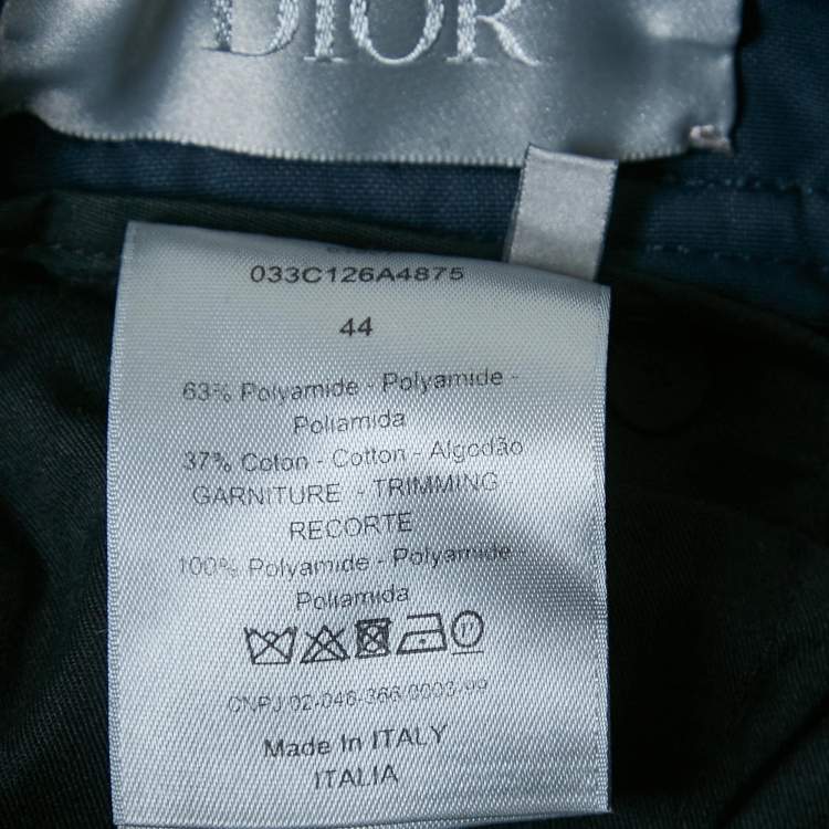 Pre Owned Dior Homme Navy Blue Synthetic Blend Cargo Shorts M