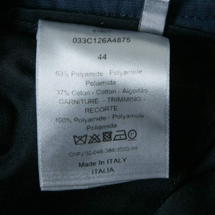 Pre Owned Dior Homme Navy Blue Synthetic Blend Cargo Shorts M