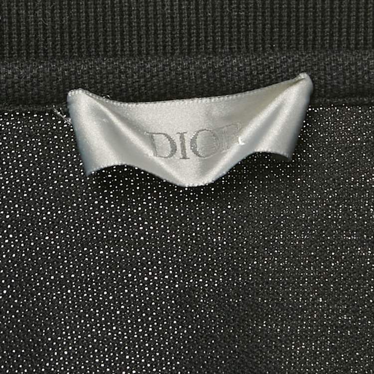 Pre Owned Dior Homme Black Bee Embroidered Cotton T-Shirt L