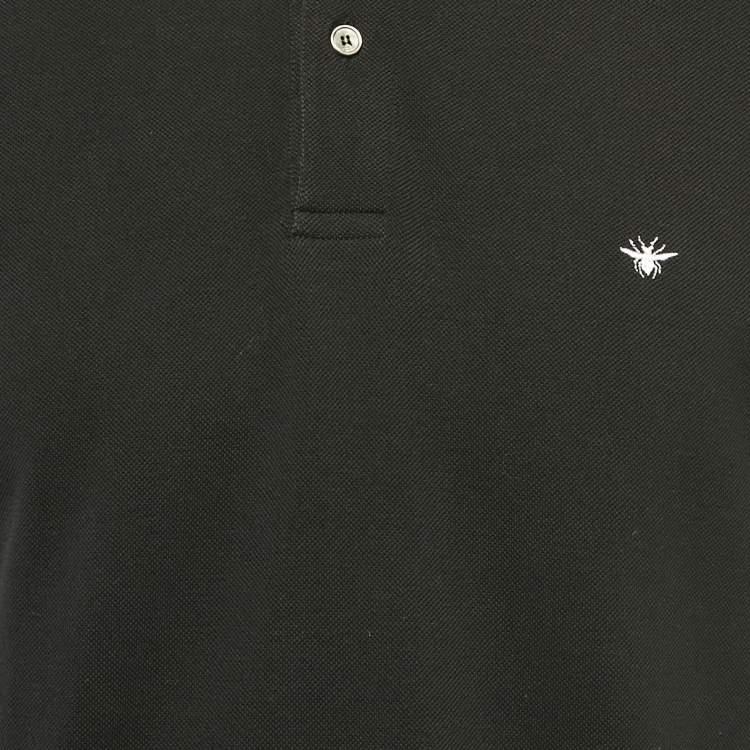 Pre Owned Dior Homme Black Bee Embroidered Cotton T-Shirt L