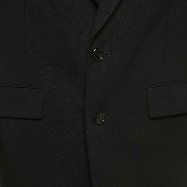 Pre Owned Christian Dior Monsieur Vintage Navy Blue Wool Single Breasted Blazer L