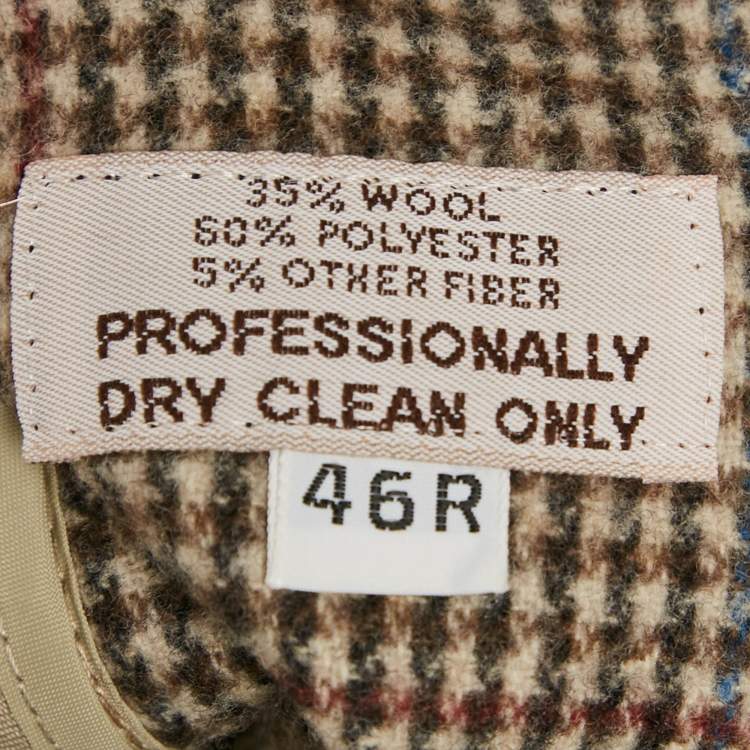 Pre Owned Christian Dior Monsieur Beige Wool Blend Trench Coat S