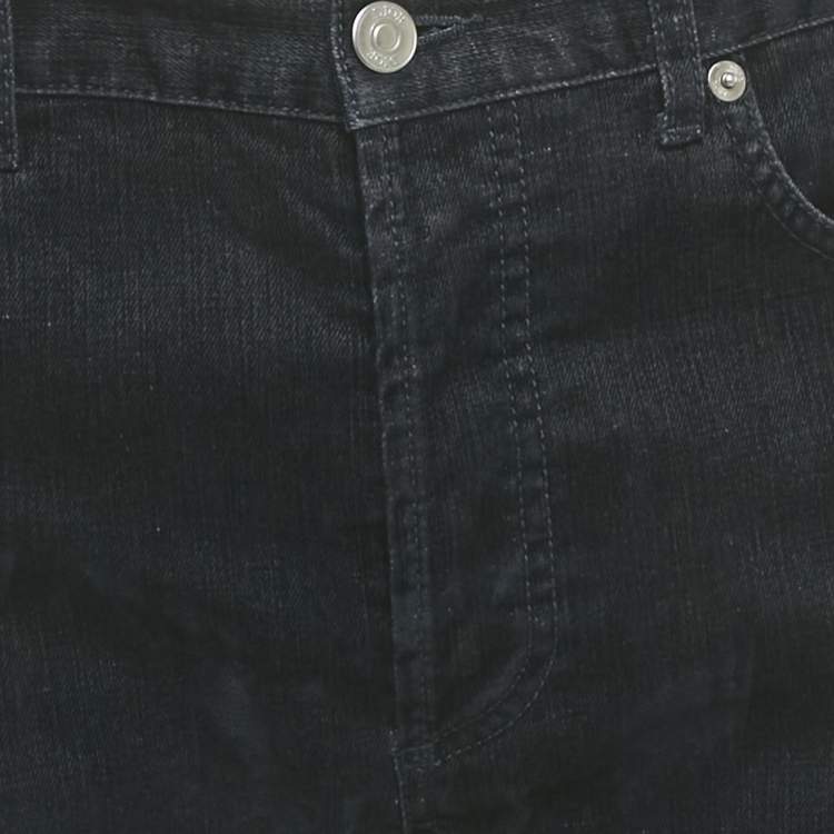 Pre Owned Dior Velvet Logo Embroidered Slim Fit Jeans M Waist 32 "