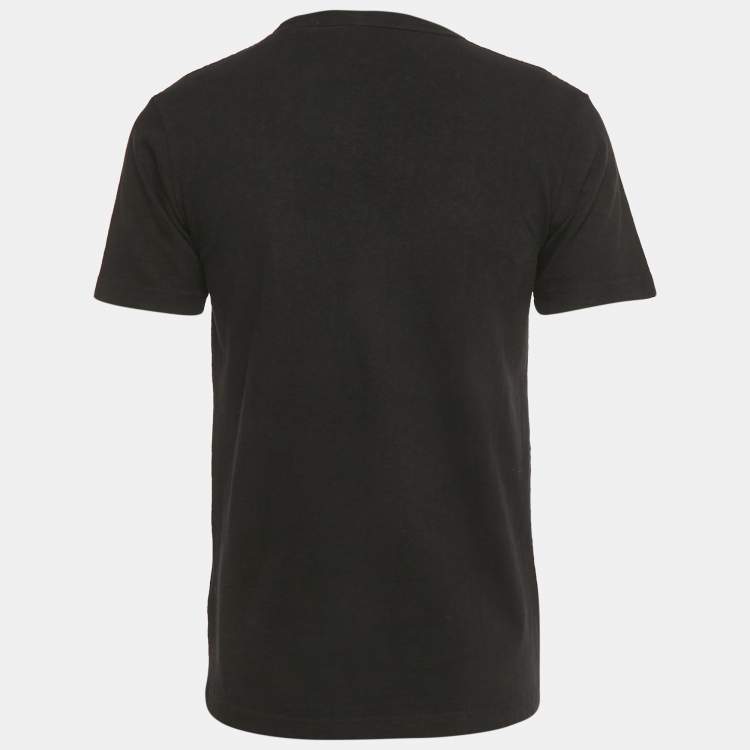 Pre Owned Dior Homme X Denim Tears Embroidered Black Cotton T-Shirt XXS 