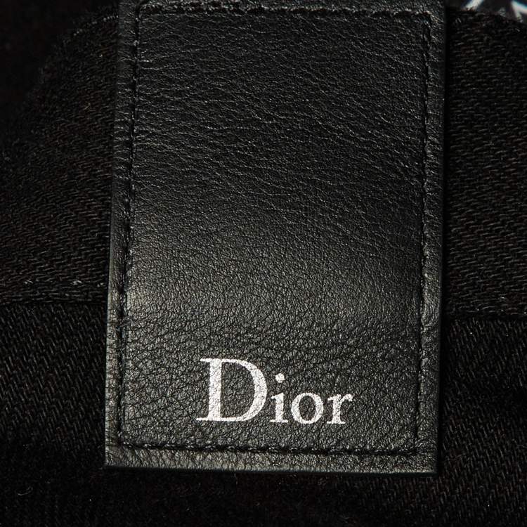 Pre Owned بنطلون ديور هوم جينز دنيم أسود ضيق مقاس الخصر 33 بوصة