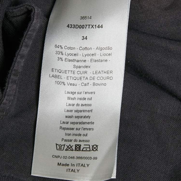 Pre Owned Dior Homme Grey Washed Denim Jeans L Waist 34" 