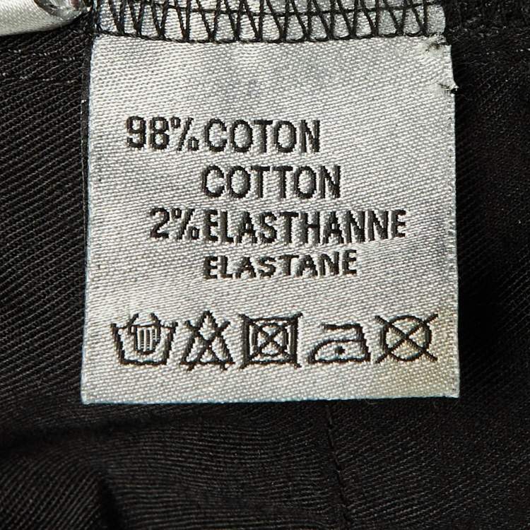 Pre Owned Dior Black Logo Atelier Print Denim Jeans S Waist 32"