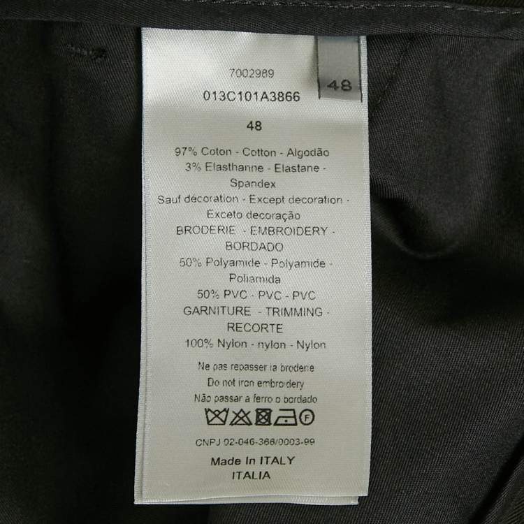 مملوكة مسبقًا Dior Homme Black Cotton Cargo Pants M