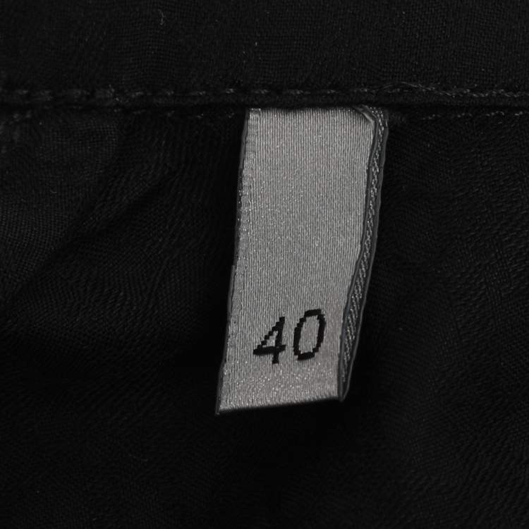 Pre Owned قميص ديور قطن أسود بأزرار أمامية مقاس كبير