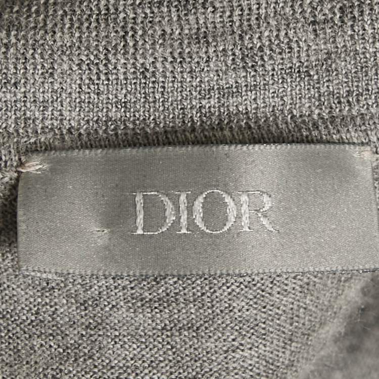 مملوكة مسبقًا Dior Homme Grey Cashmere Turtleneck Jumper XXL