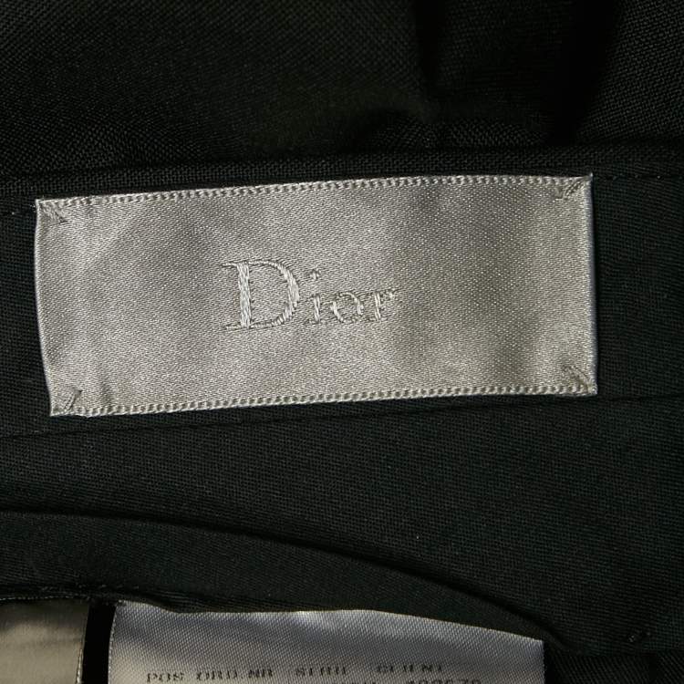 Pre Owned Dior Homme Black Wool Pants XL