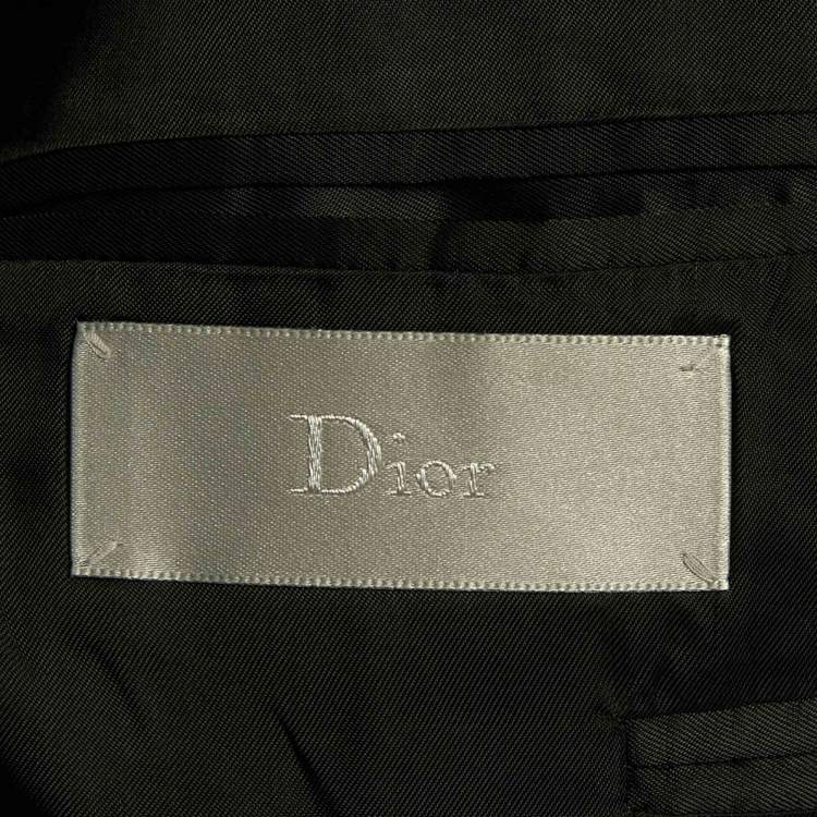 Pre Owned Dior Black Wool Regular Fit Blazer XL