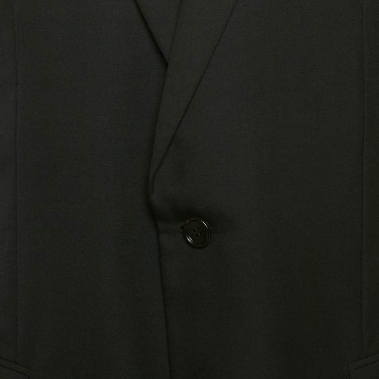 Pre Owned Dior Black Wool Regular Fit Blazer XL