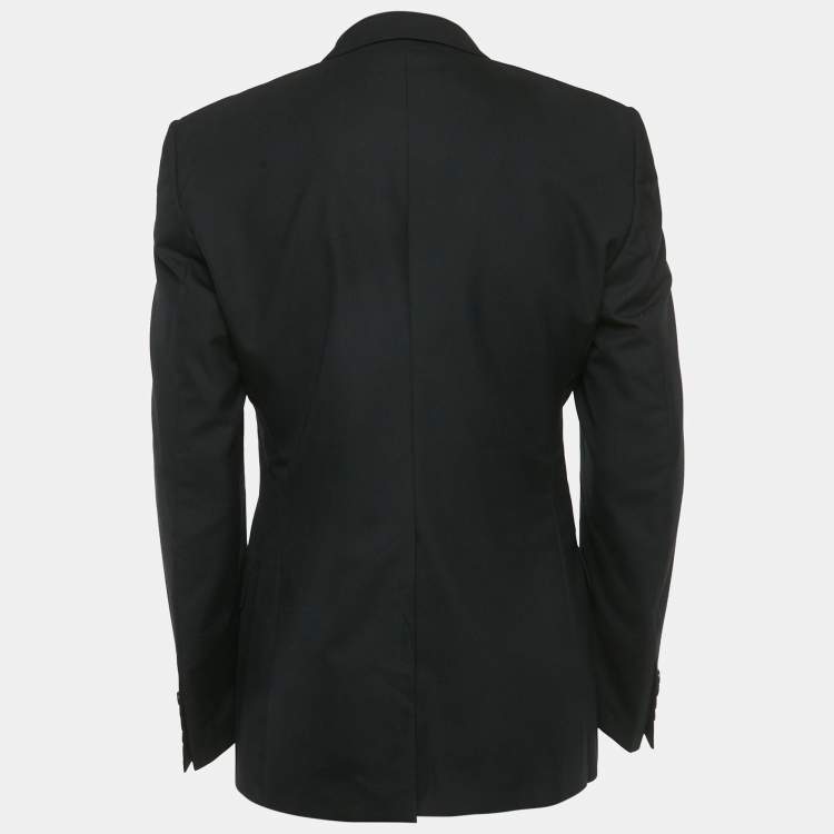 Pre Owned Dior Black Wool Regular Fit Blazer XL