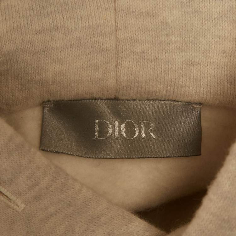 Pre Owned Dior Homme X ERL Grey Jersey Hooded Relaxed Fit Sweatshirt S