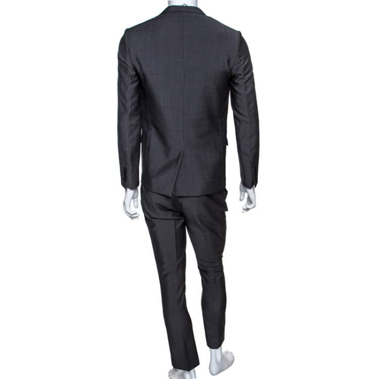 Pre Owned Dior Grey Wool Tailored Suit S