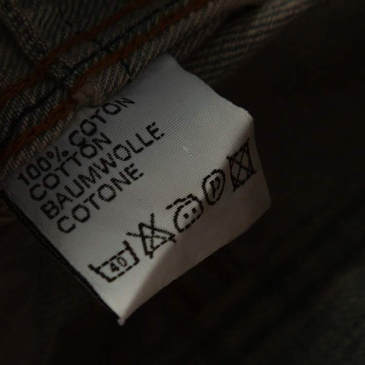 Pre Owned Dior Homme Pale Blue Waxed Denim Jacket S