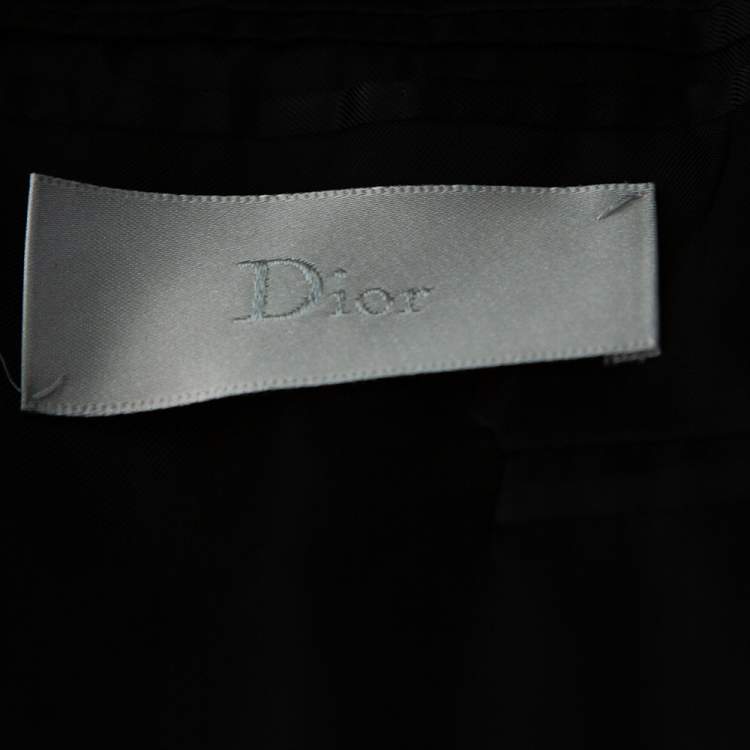 Pre Owned Dior Grey Wool Two Button Coat Jacket S