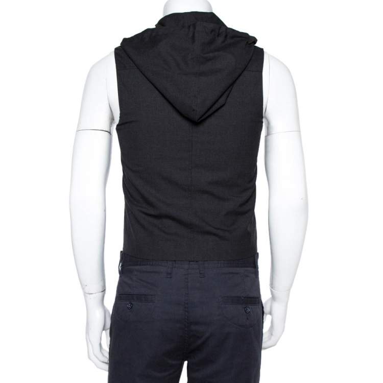 Pre Owned Dior Black Wool Hooded Vest XS
