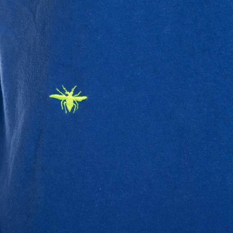 Pre Owned Dior Blue Cotton Crewneck T Shirt L