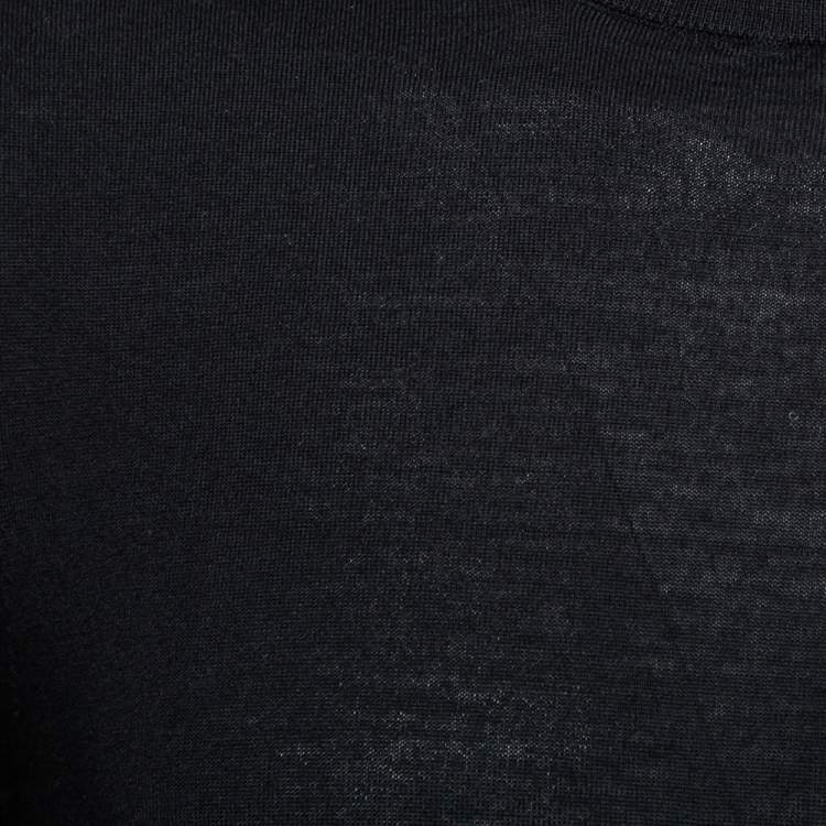 Pre Owned Dior Homme Black Wool Crewneck Sweater L  