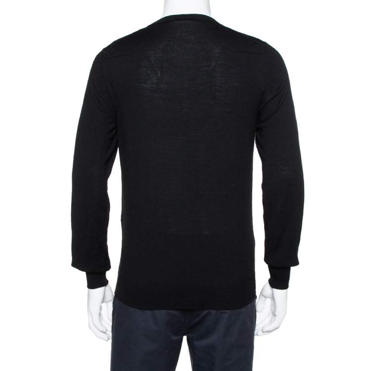 Pre Owned Dior Homme Black Wool Crewneck Sweater L  