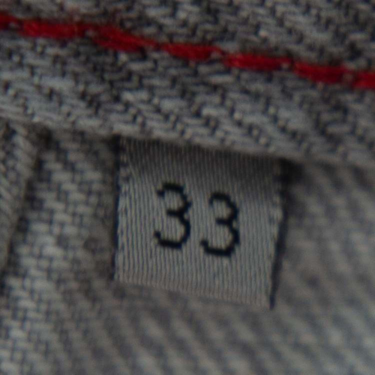 Pre Owned Dior Light Grey Denim Straight Leg Jeans M