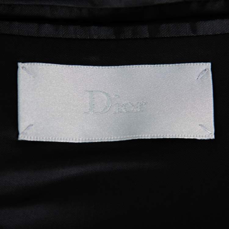 Pre Owned Dior Homme Black Wool Embellished Button Front Blazer XL