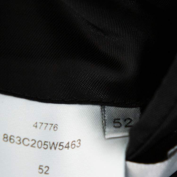 Pre Owned Dior Homme Black Wool Embellished Button Front Blazer XL