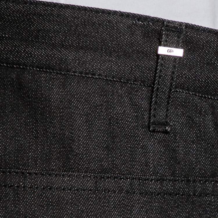 Pre Owned Dior Homme Black Denim Wide Leg Jeans XL