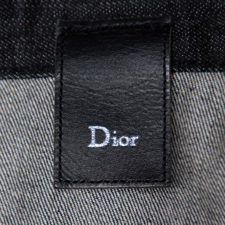 Pre Owned Dior Homme Black Denim Wide Leg Jeans XL