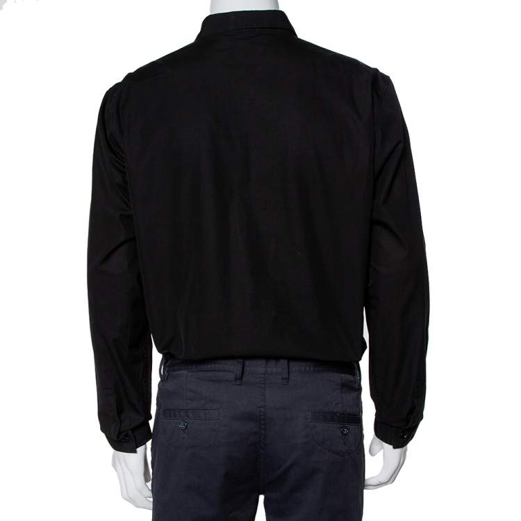 Pre Owned Dior Homme Black Cotton Button Front Shirt XXL