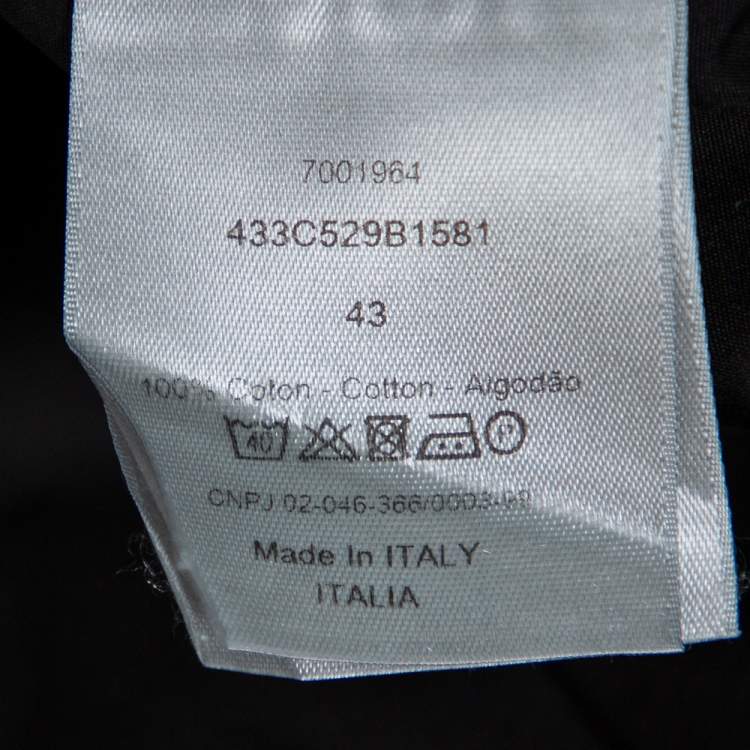 Pre Owned Dior Homme Black Cotton Button Front Shirt XXL