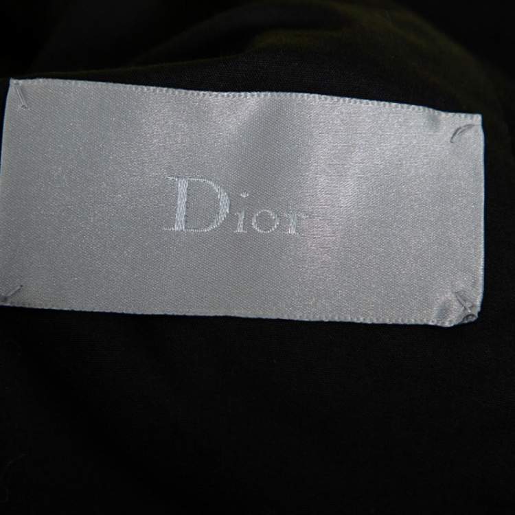 Pre Owned Dior Homme Black Wool Double Breasted Short Coat M