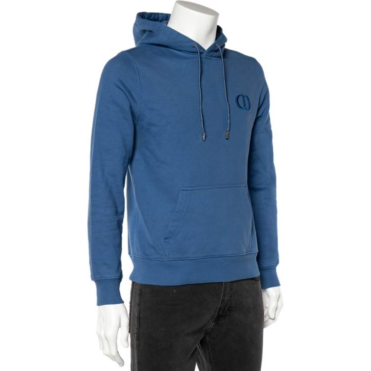 Louis Vuitton Signature Hoodie with Embroidery, Blue, S