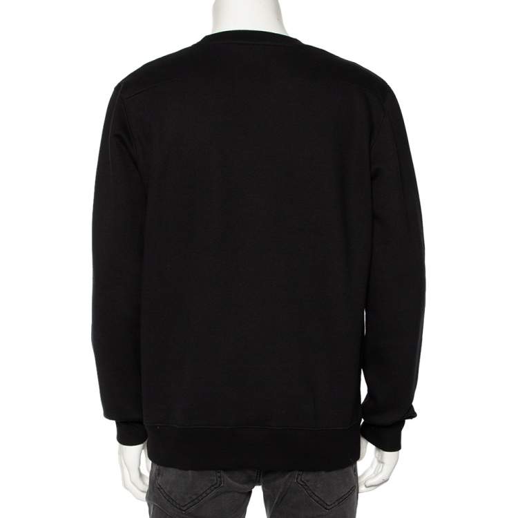 Pre Owned Dior Black Knit Dior Et Moi Embellished  Crew Neck Sweatshirt XL