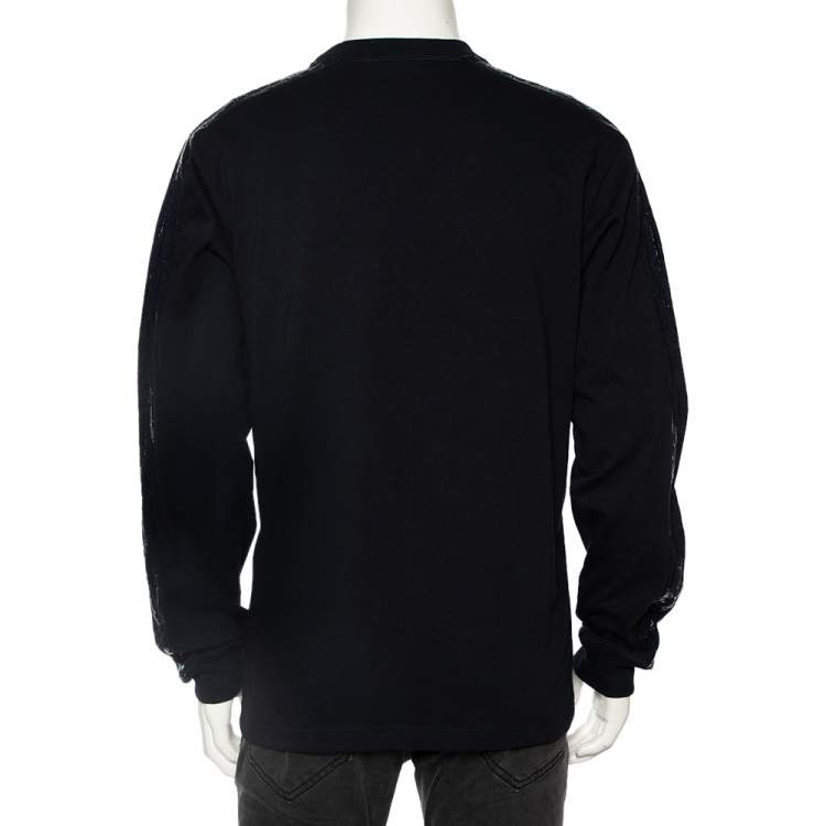 Pre Owned Dior Homme Navy Blue Knit Oblique Brand Oversized Sweatshirt L