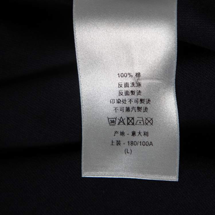 Pre Owned Dior Homme Navy Blue Knit Oblique Brand Oversized Sweatshirt L