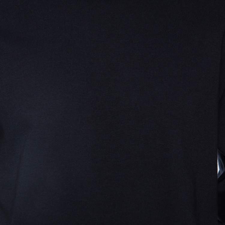 Pre Owned Dior Homme Navy Blue Knit Oblique Brand Oversized Sweatshirt L