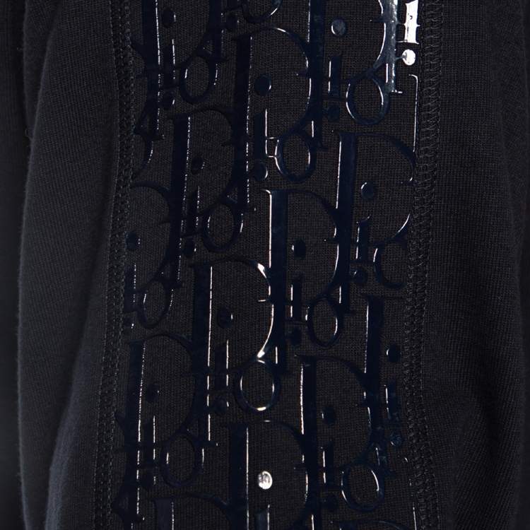 Pre Owned Dior Homme Navy Blue Knit Oblique Brand Oversized Sweatshirt L