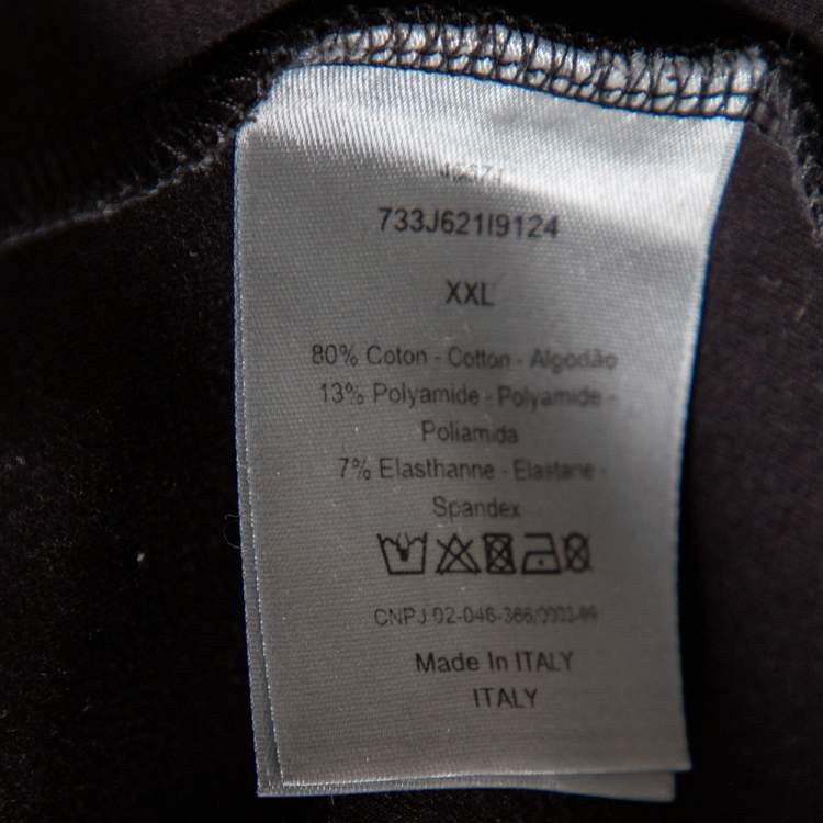 Pre Owned Dior Homme Black Cotton Knit Newave Applique Sweatshirt XXL